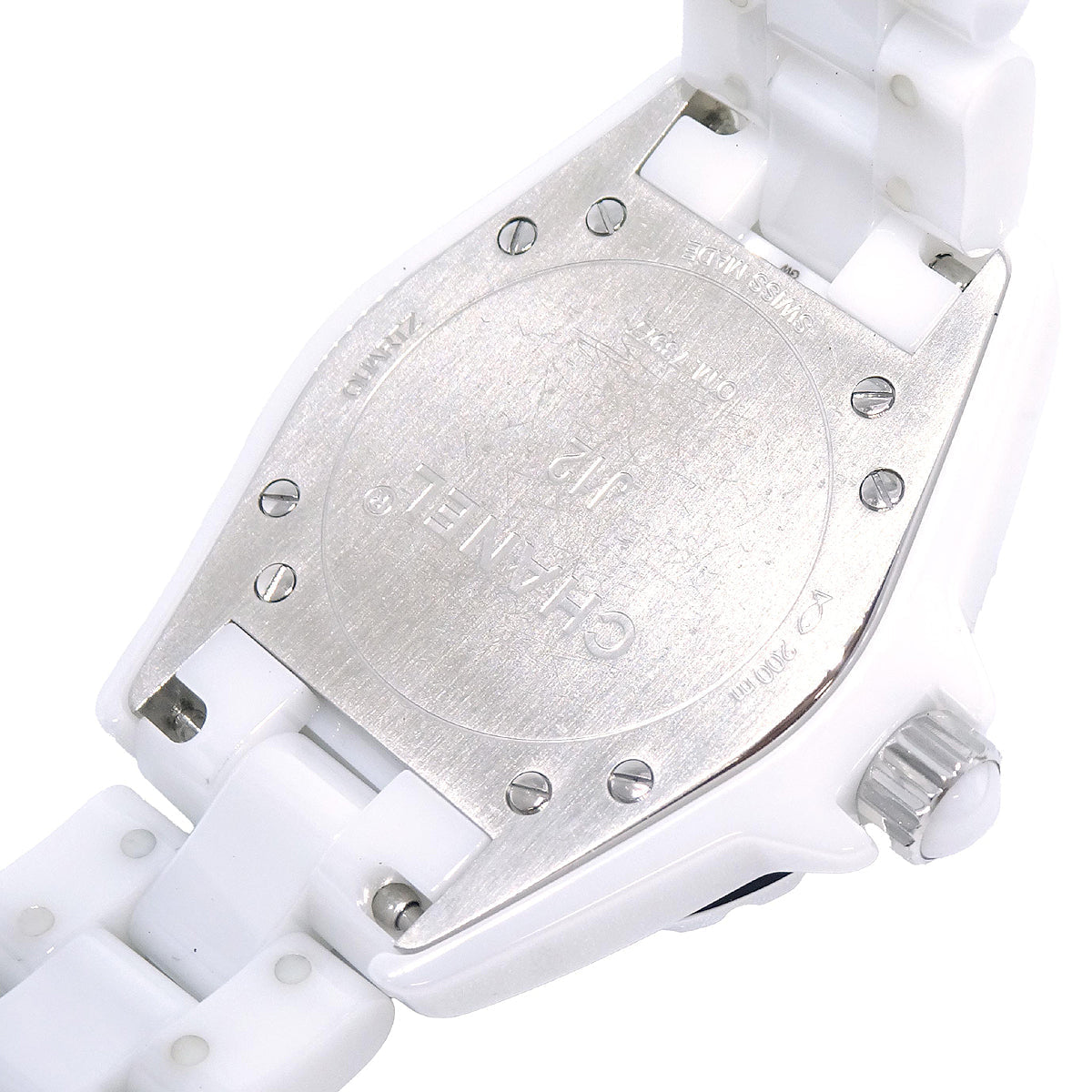 Chanel Ref.H2010 J12 33mm Quartz Watch Ceramic SS Diamond Pink Sapphire