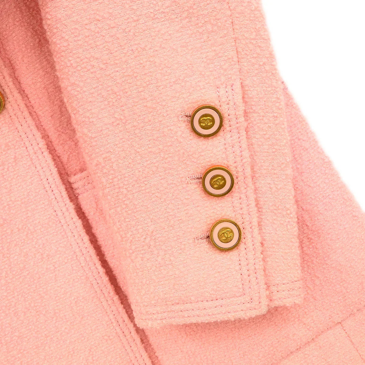 Chanel 1996 Double Breasted Jacket Pink #38