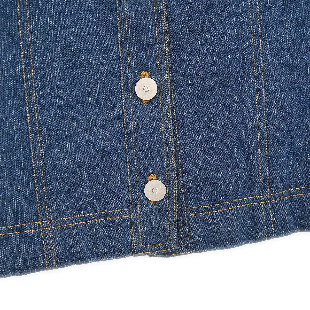 Chanel Sleeveless Vest Denim Jacket Blue #40