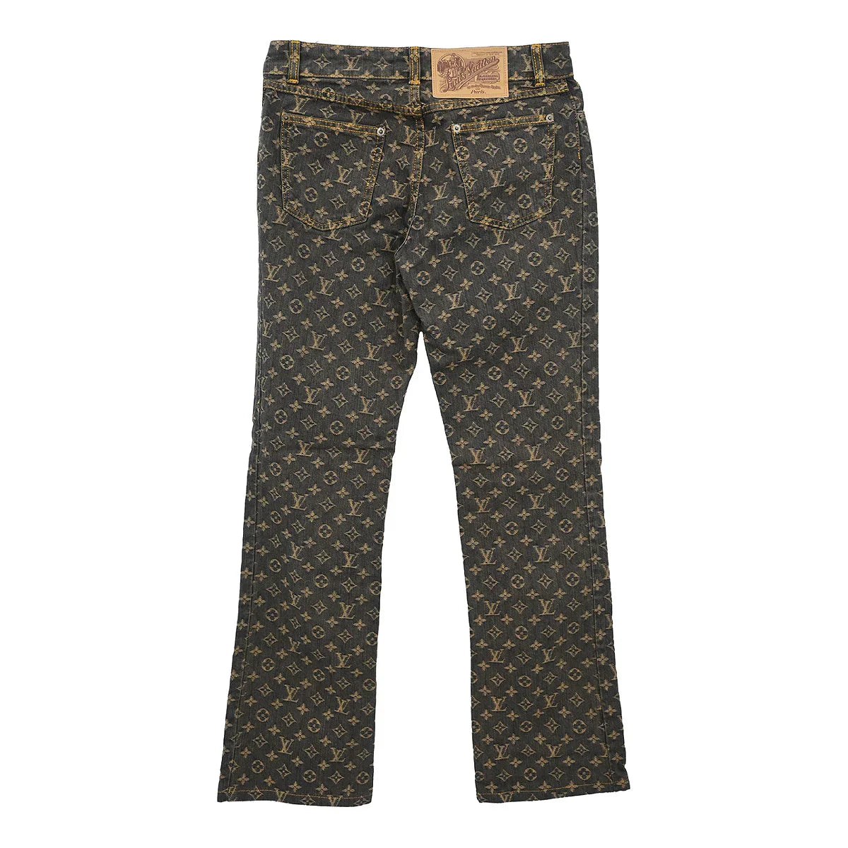 Louis Vuitton Monogram Denim Long Pants Gray #38