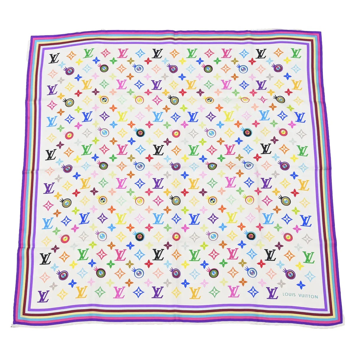 Louis Vuitton White Eye Love Monogram Scarf M71917
