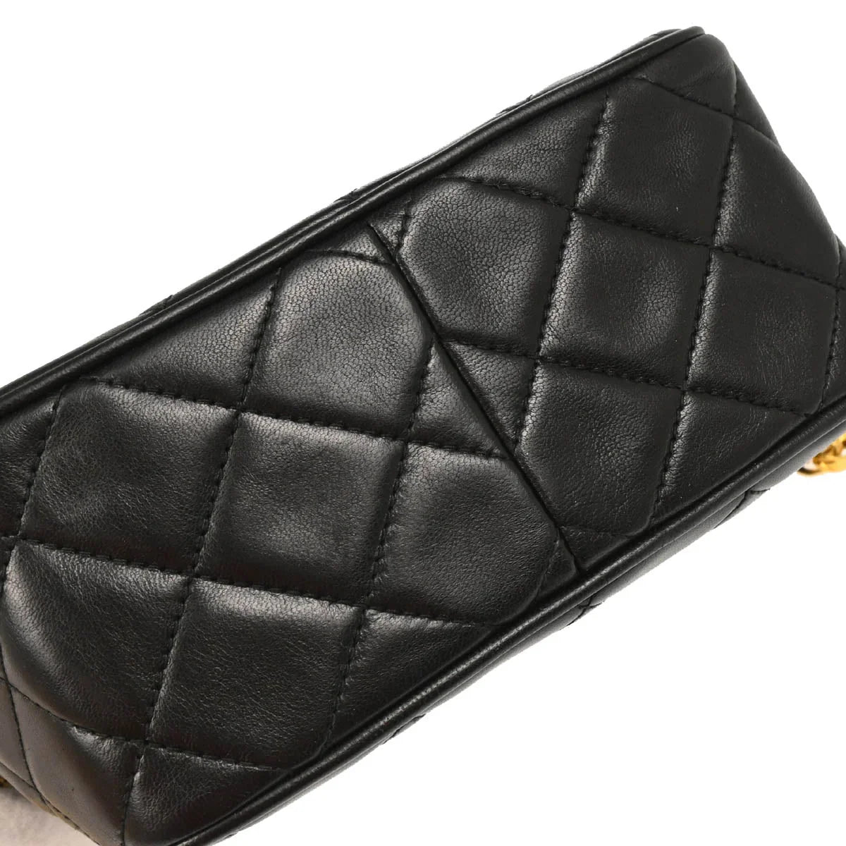 Chanel 1991-1994 Black Lambskin Camera Bag Mini