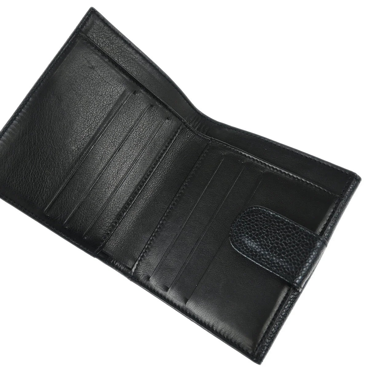 Chanel 1996-1997 Black Caviar Bifold Wallet