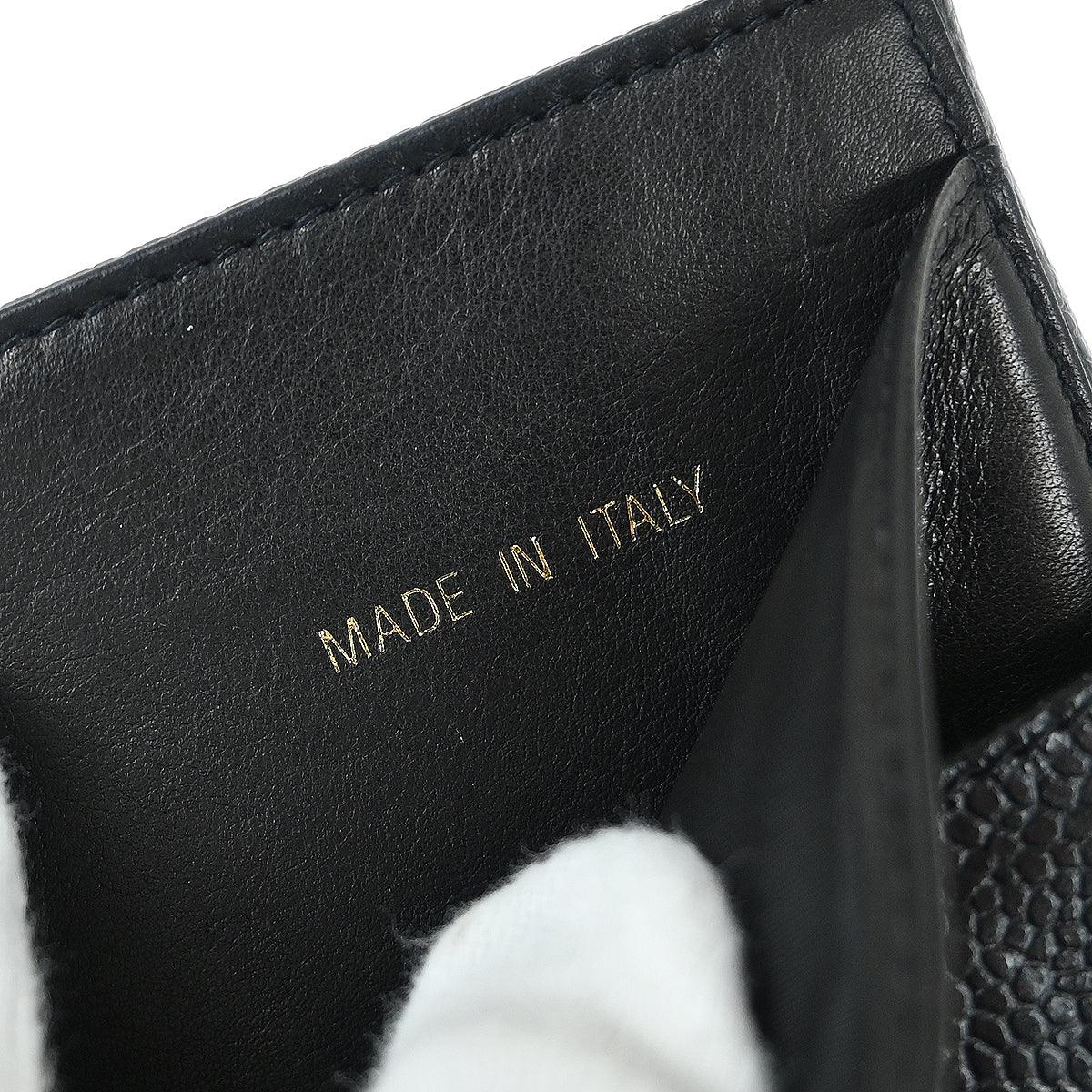 Chanel 1996-1997 Black Caviar Bifold Wallet
