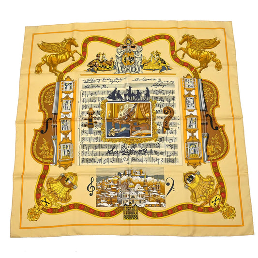 Hermes Scarf Carre 90 Salzburg Beige Small Good