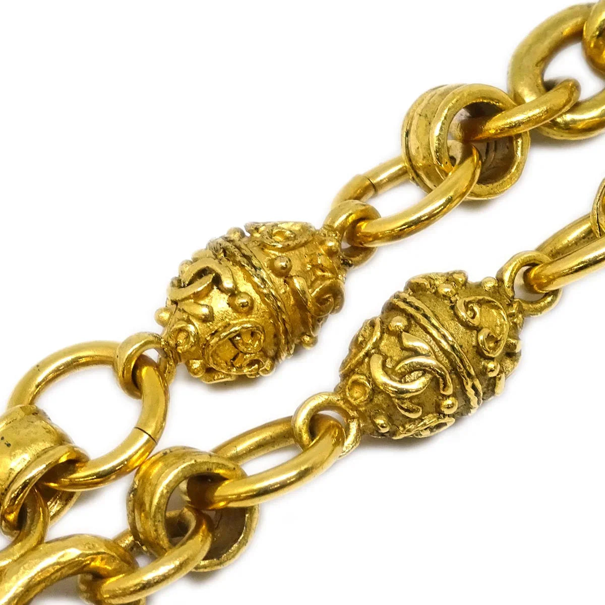 Chanel Chain Pendant Necklace Gold 94A