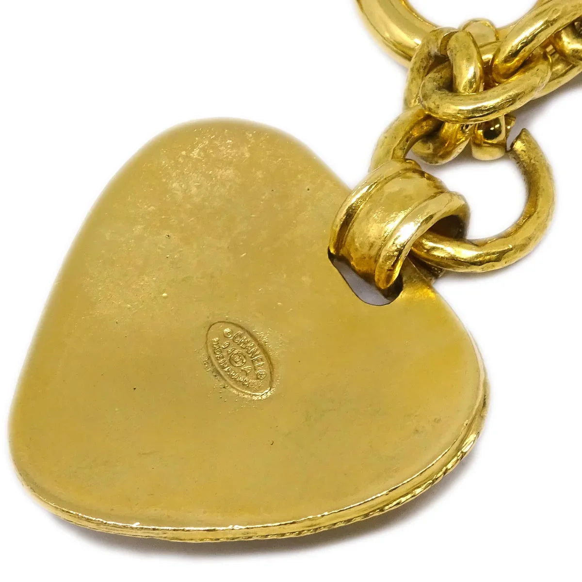 Chanel Chain Pendant Necklace Gold 94A