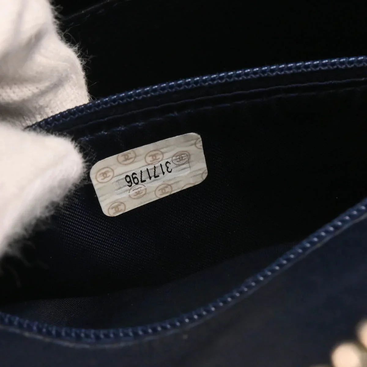 Chanel 1994-1996 Navy Caviar Camera Bag Medium