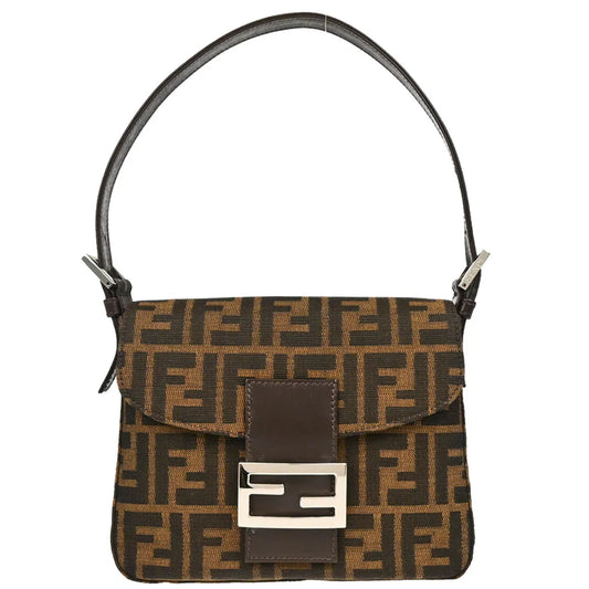 Fendi 1990-2000s Brown Zucca Handbag
