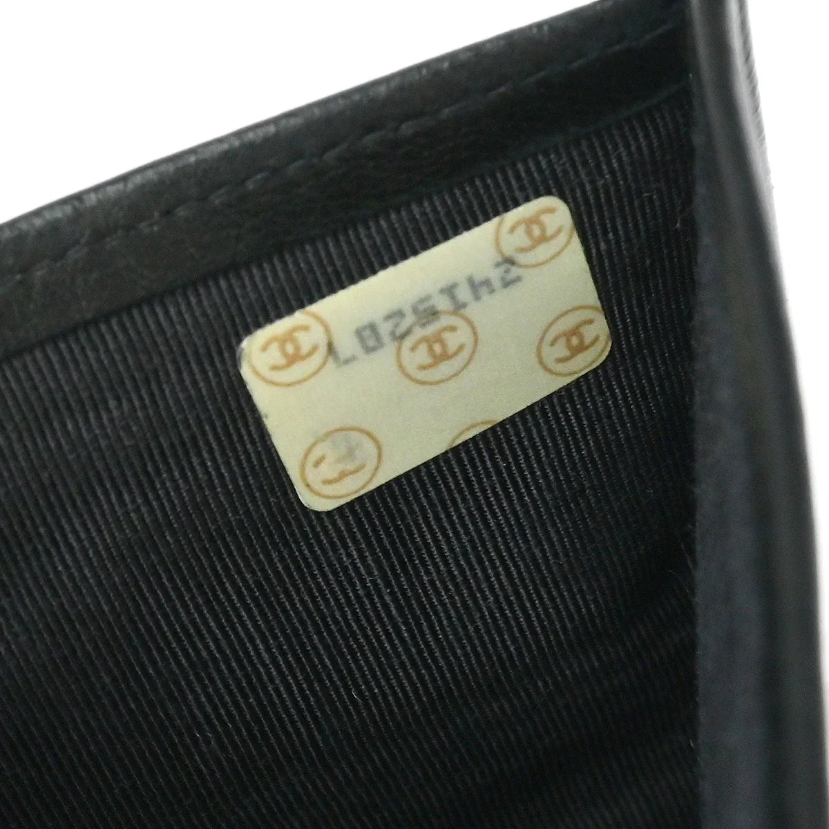 Chanel 1991-1994 Black Lambskin Bicolore Wallet