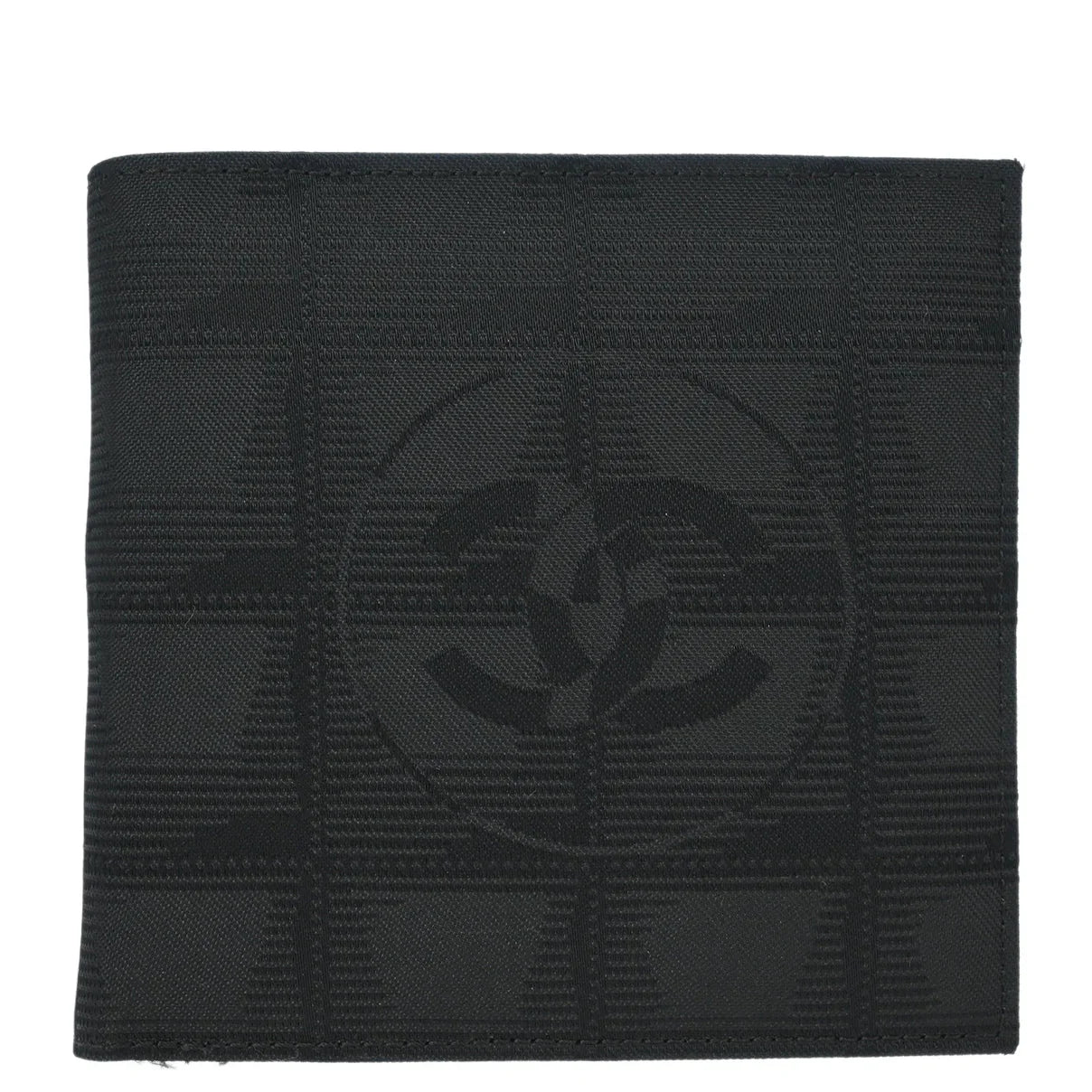 Chanel 2000-2001 Black Nylon Travel Line Bifold Wallet