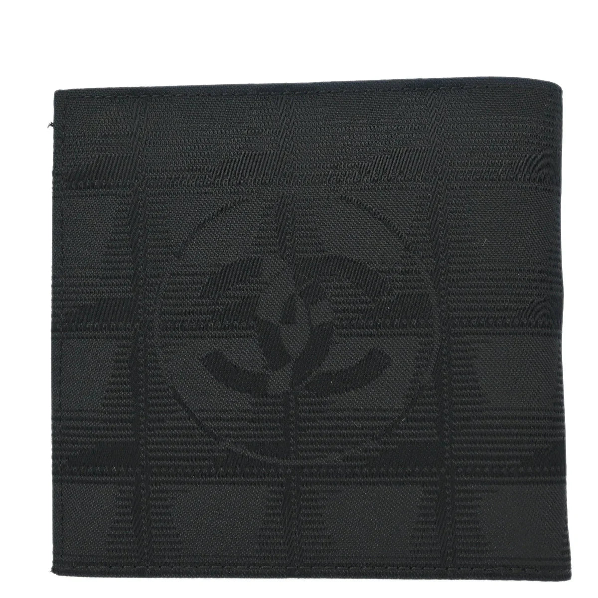 Chanel 2000-2001 Black Nylon Travel Line Bifold Wallet