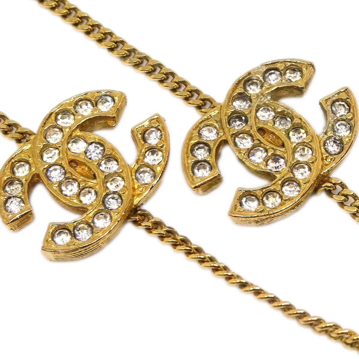 Chanel CC Chain Bracelet Gold Rhinestone 4022/1982