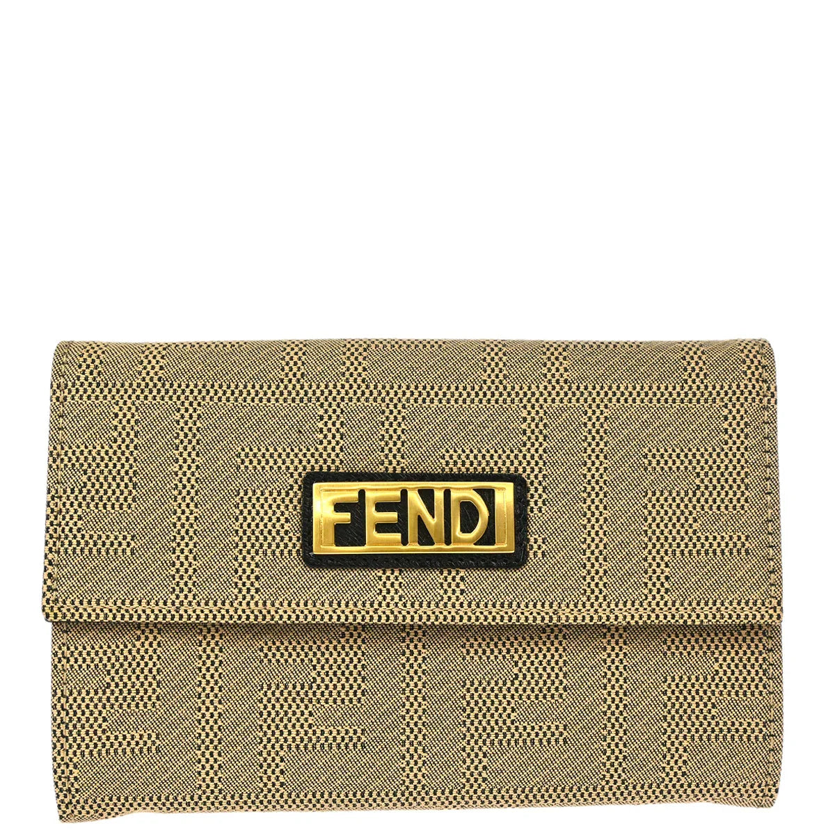 Fendi 2004 Beige Zucca Wallet Purse