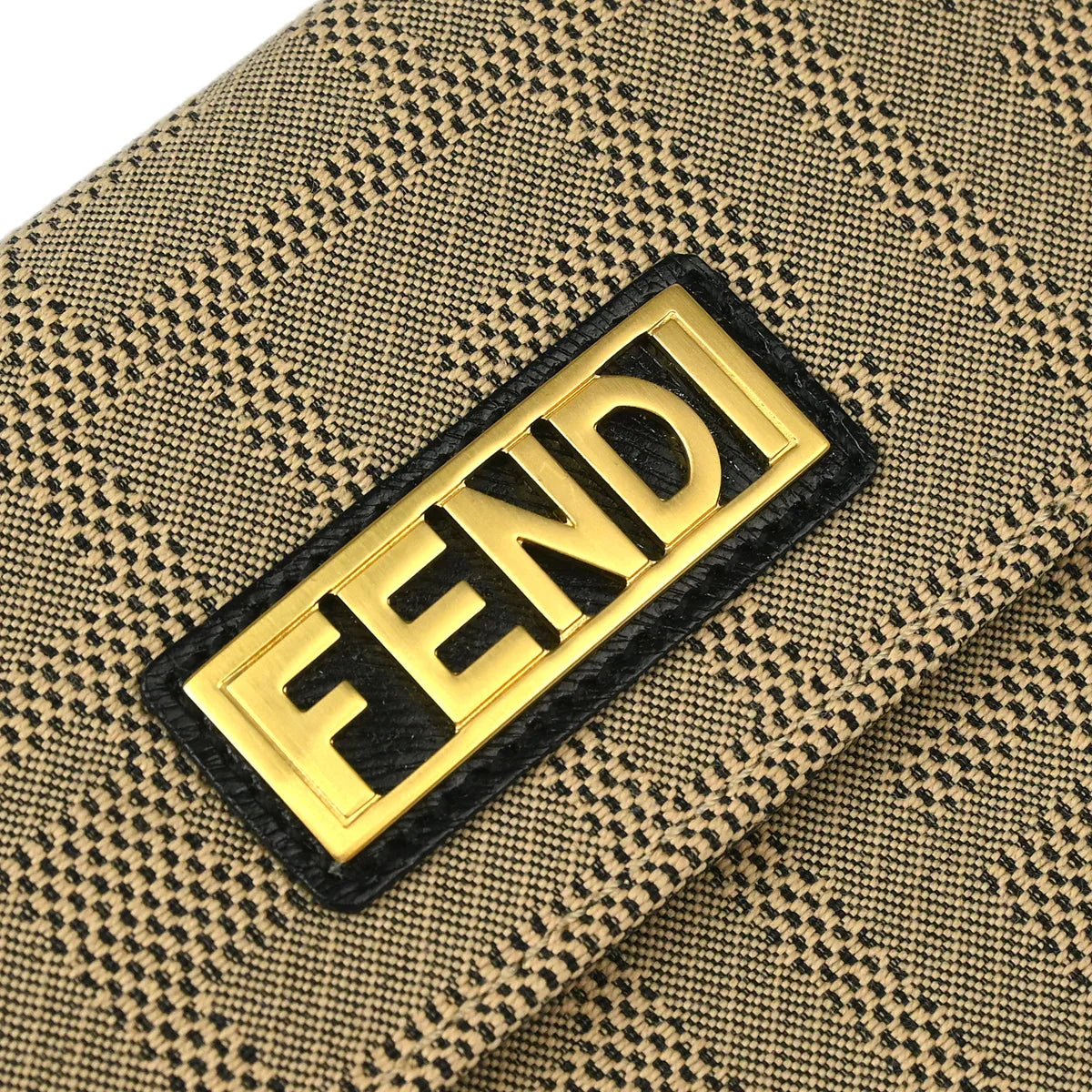 Fendi 2004 Beige Zucca Wallet Purse