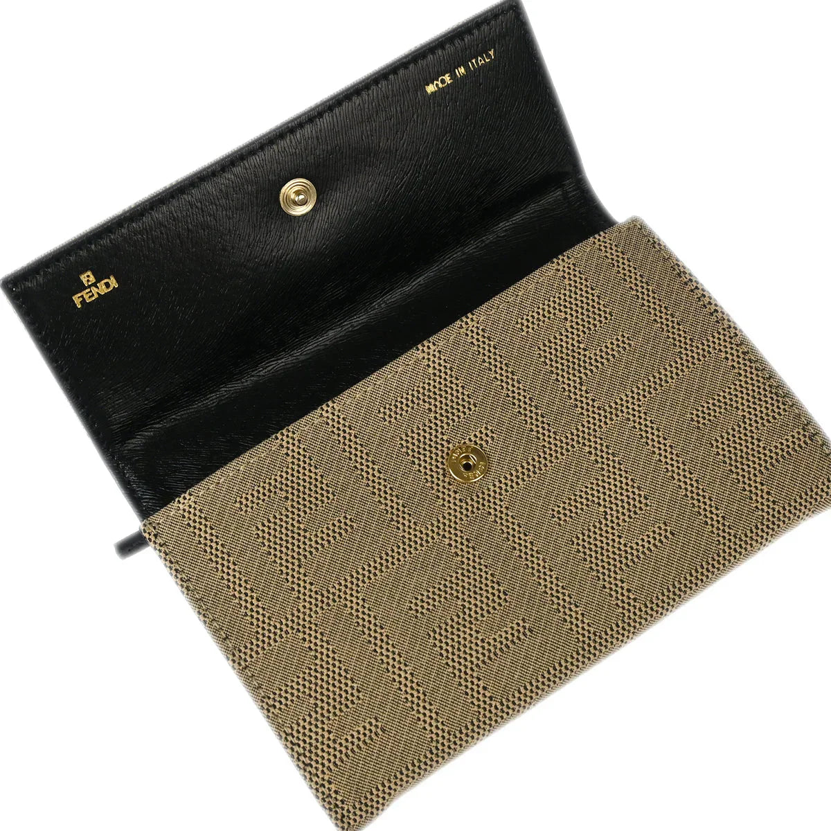 Fendi 2004 Beige Zucca Wallet Purse
