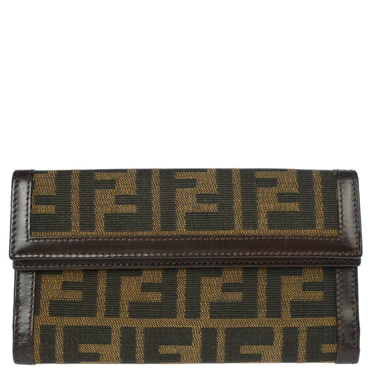 Fendi 2008 Brown Zucca Wallet Purse