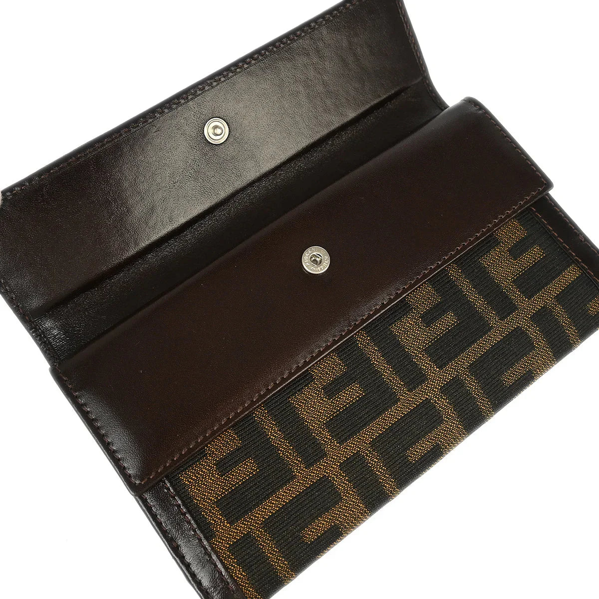 Fendi 2008 Brown Zucca Wallet Purse