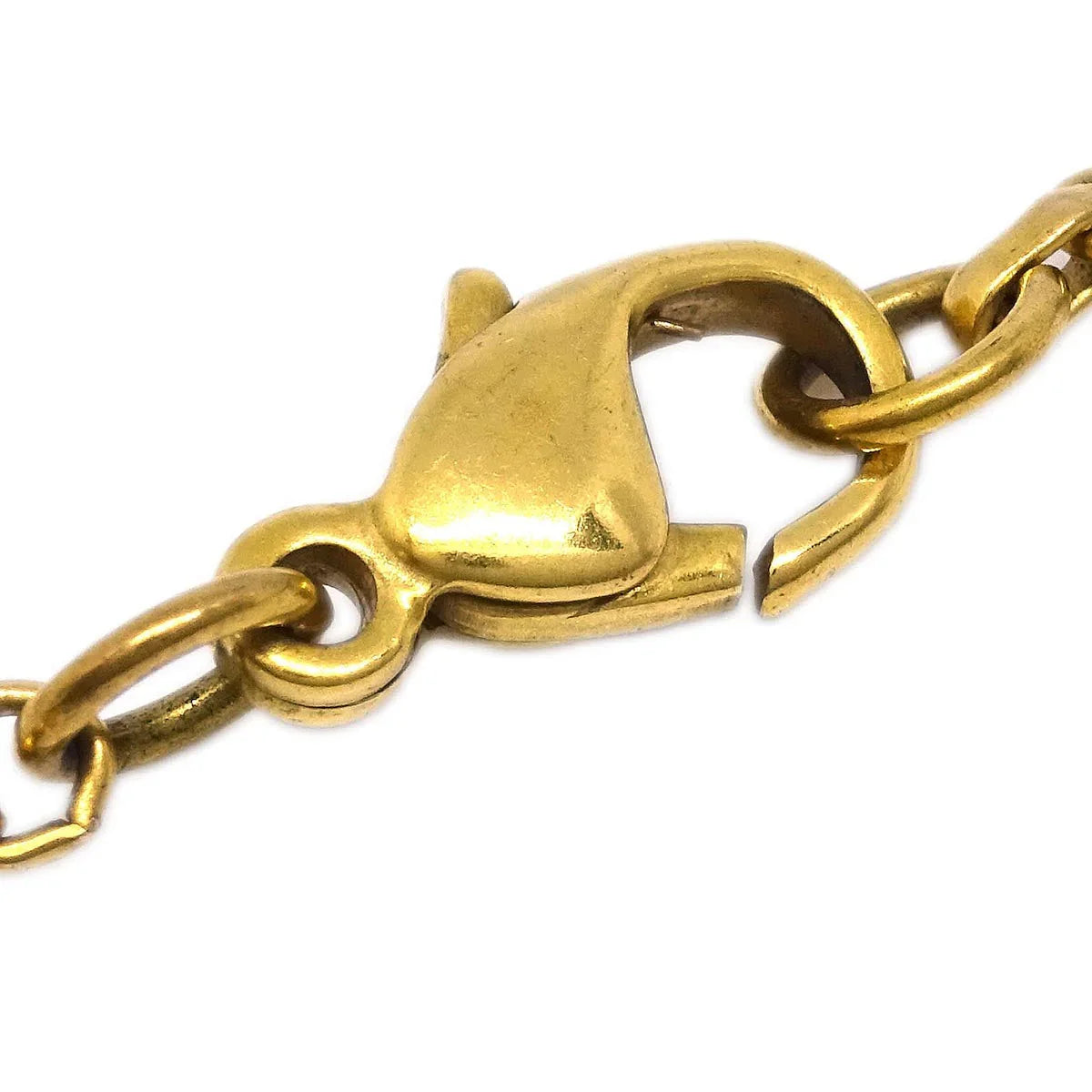Chanel Clover Pendant Necklace Gold 01A