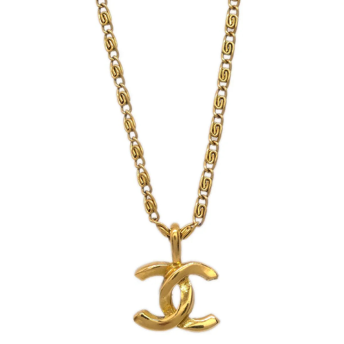 Chanel Gold CC Chain Pendant Necklace 1982