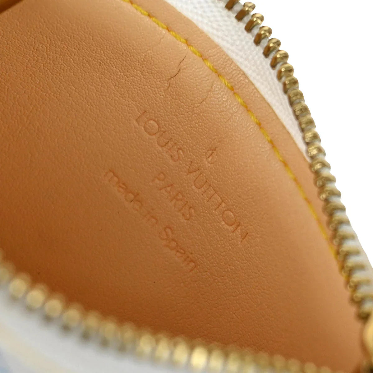 Louis Vuitton 2004 White Multicolor Pochette Cles Coin Purse M92655