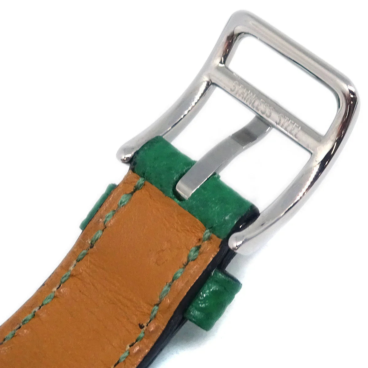 Hermes KE1.210 1996 Kelly Watch Quartz Watch Green SS ◯Z