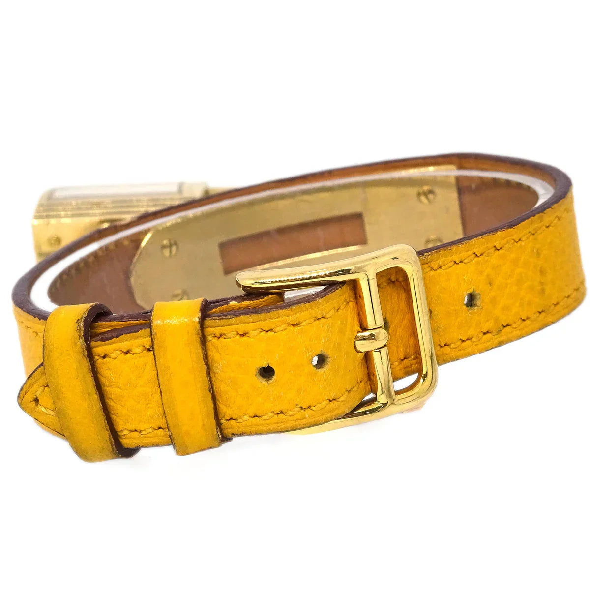 Hermes 1996 Kelly Watch Quartz Watch Yellow ◯Z