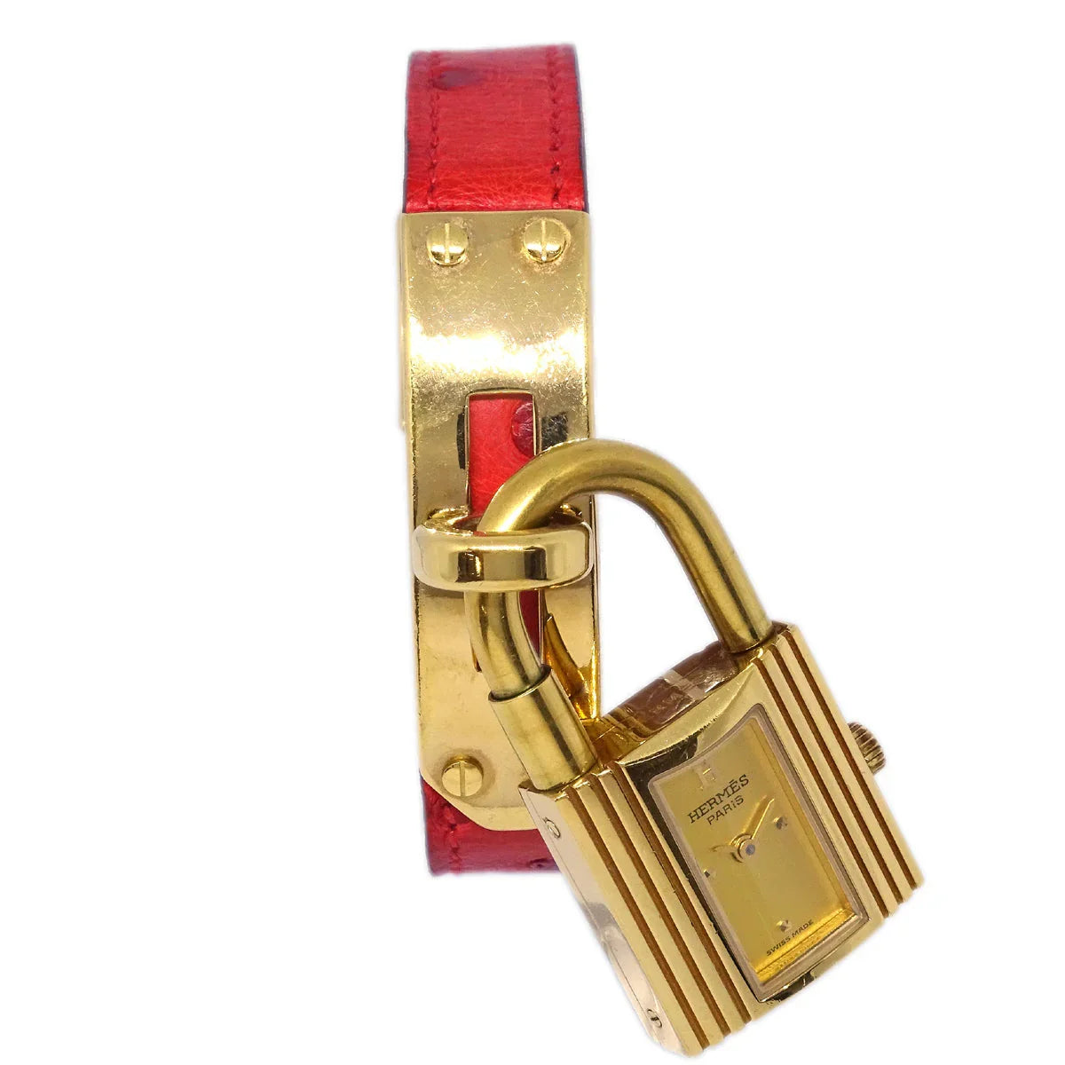 Hermes * 1991 Kelly Watch Quartz Watch Red ◯U