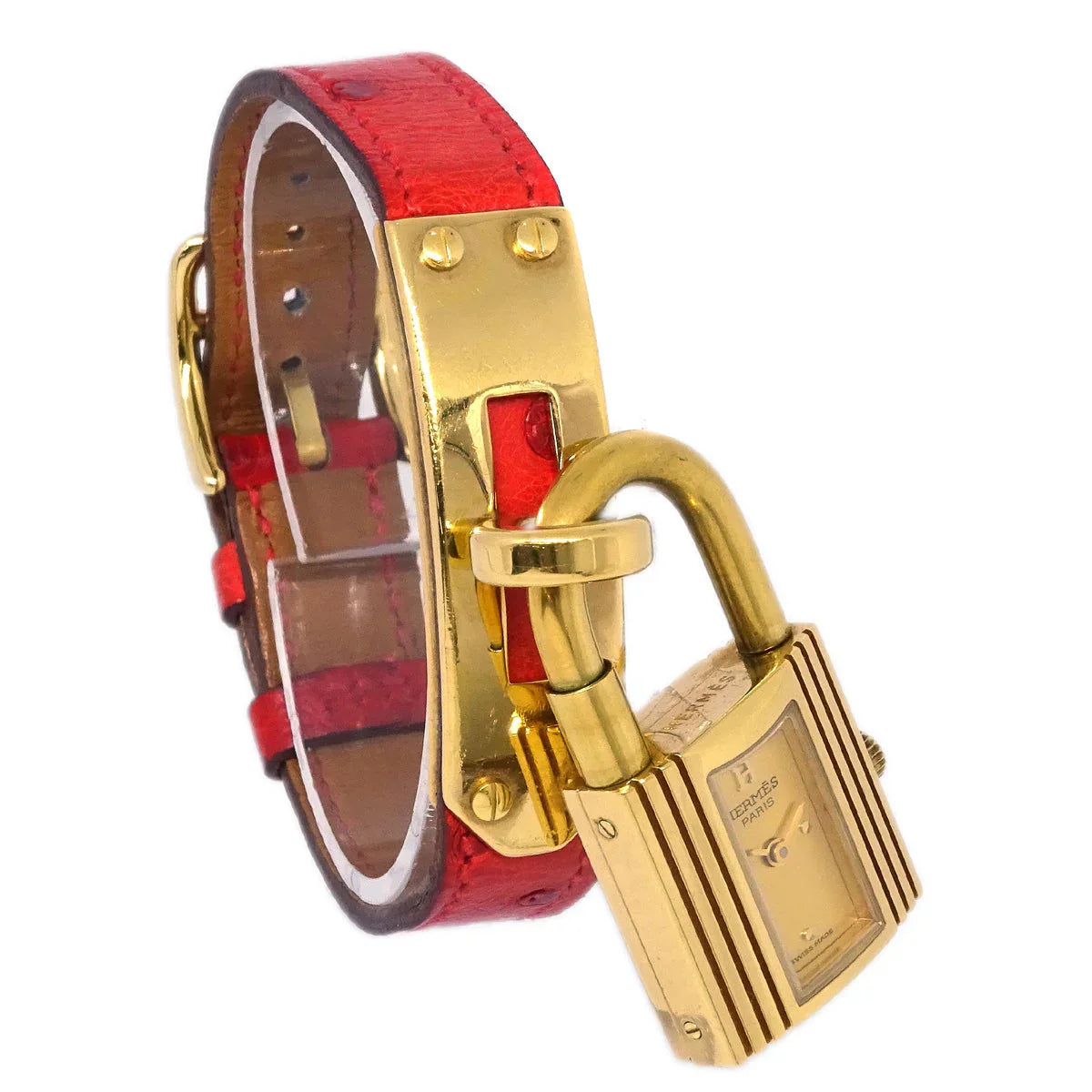 Hermes * 1991 Kelly Watch Quartz Watch Red ◯U