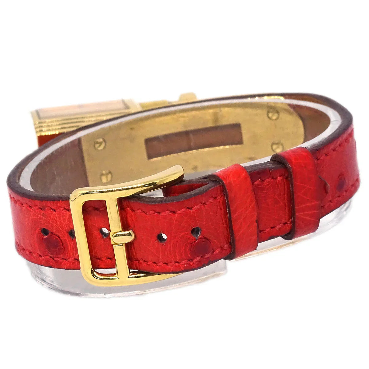 Hermes * 1991 Kelly Watch Quartz Watch Red ◯U