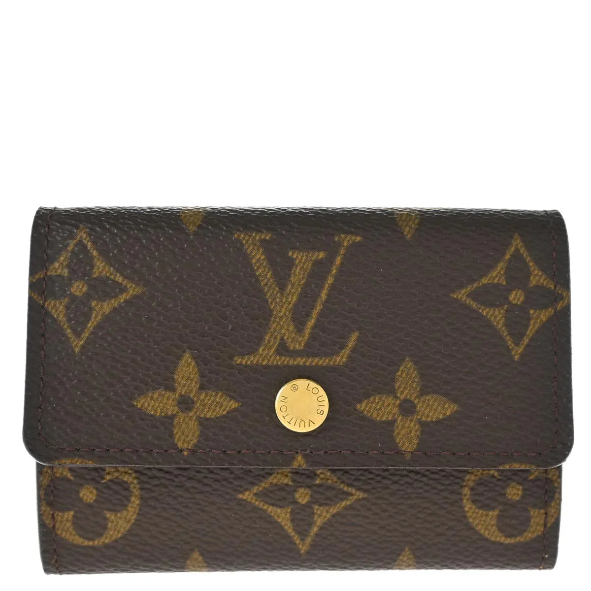 Louis Vuitton 2002 Monogram Porte Monnaie Plat Coin Case Wallet M61930