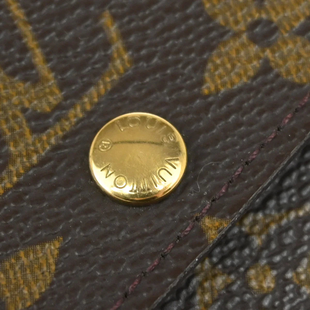 Louis Vuitton 2002 Monogram Porte Monnaie Plat Coin Case Wallet M61930