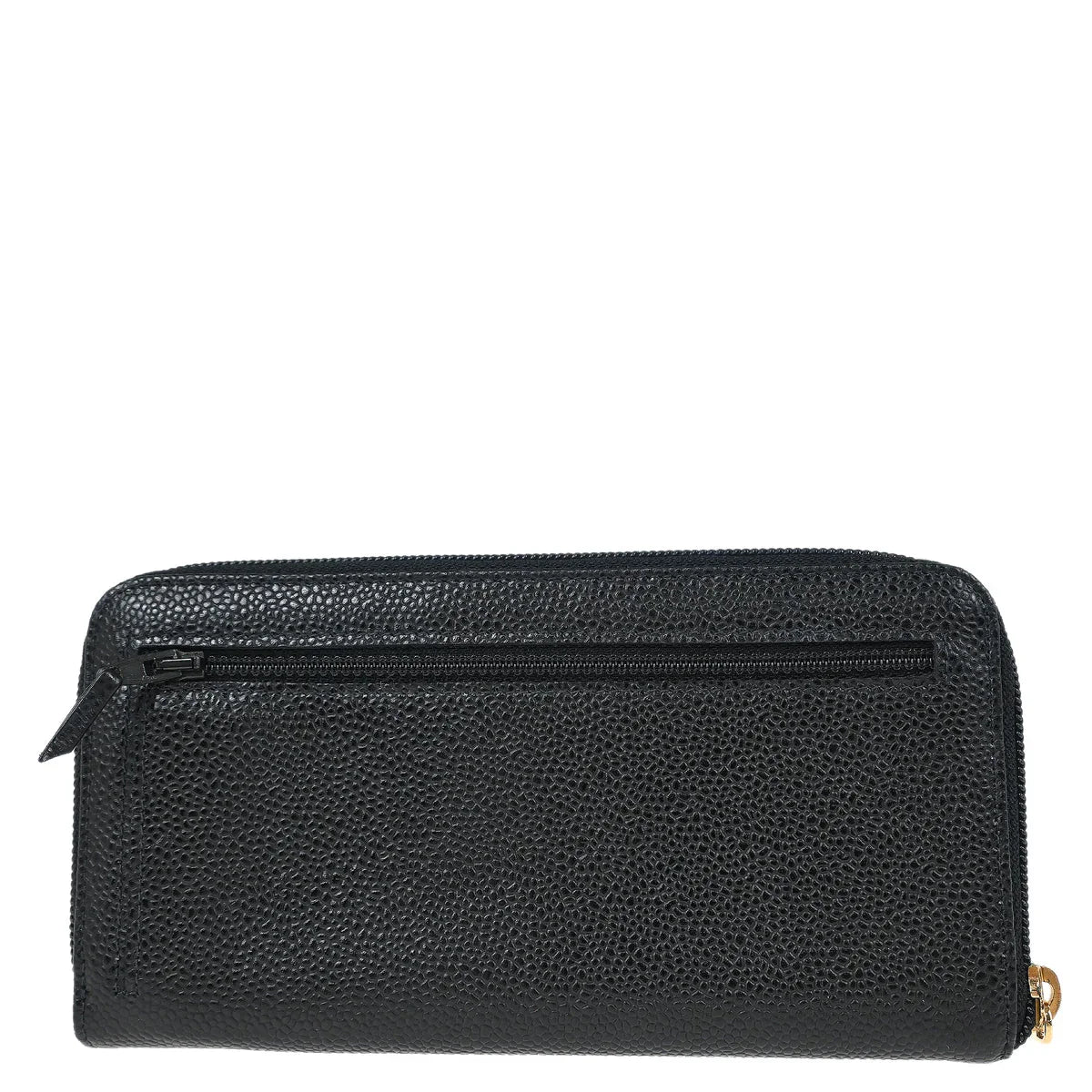 Chanel 2003-2004 Black Caviar Long Wallet Purse