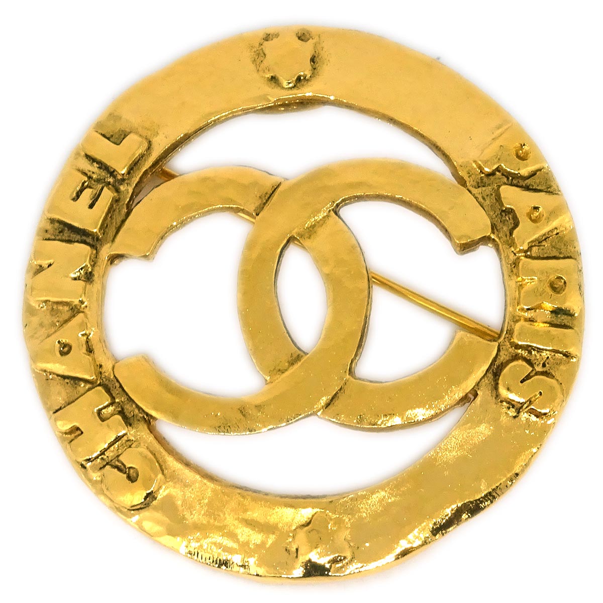 Chanel Medallion Brooch Pin Gold 1246/28