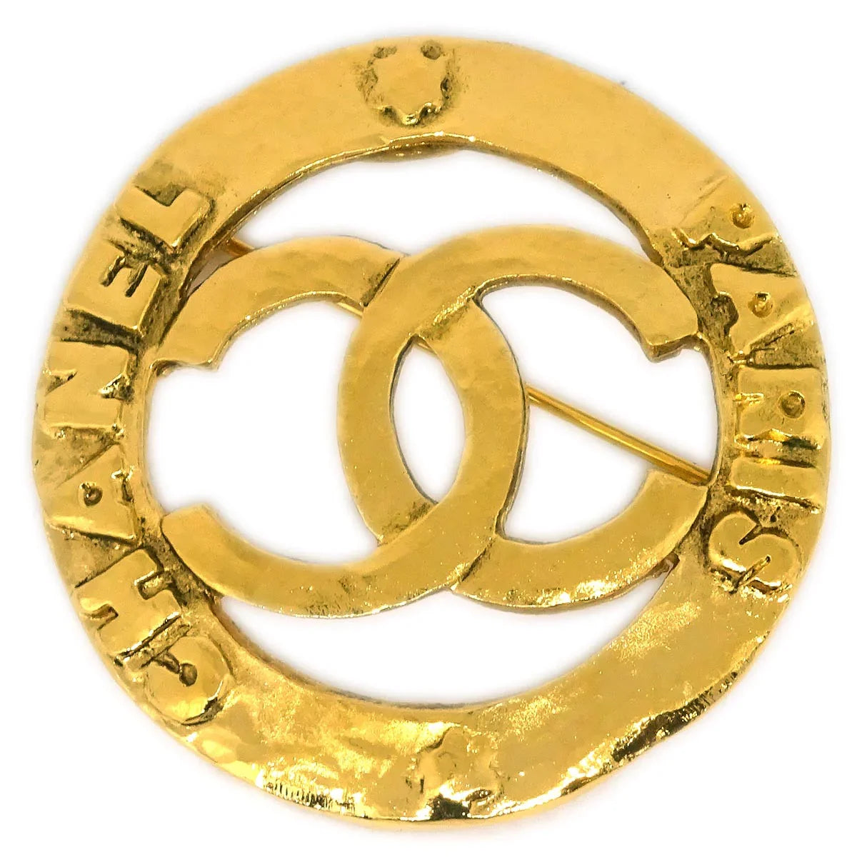 Chanel Medallion Brooch Pin Gold 1246/28