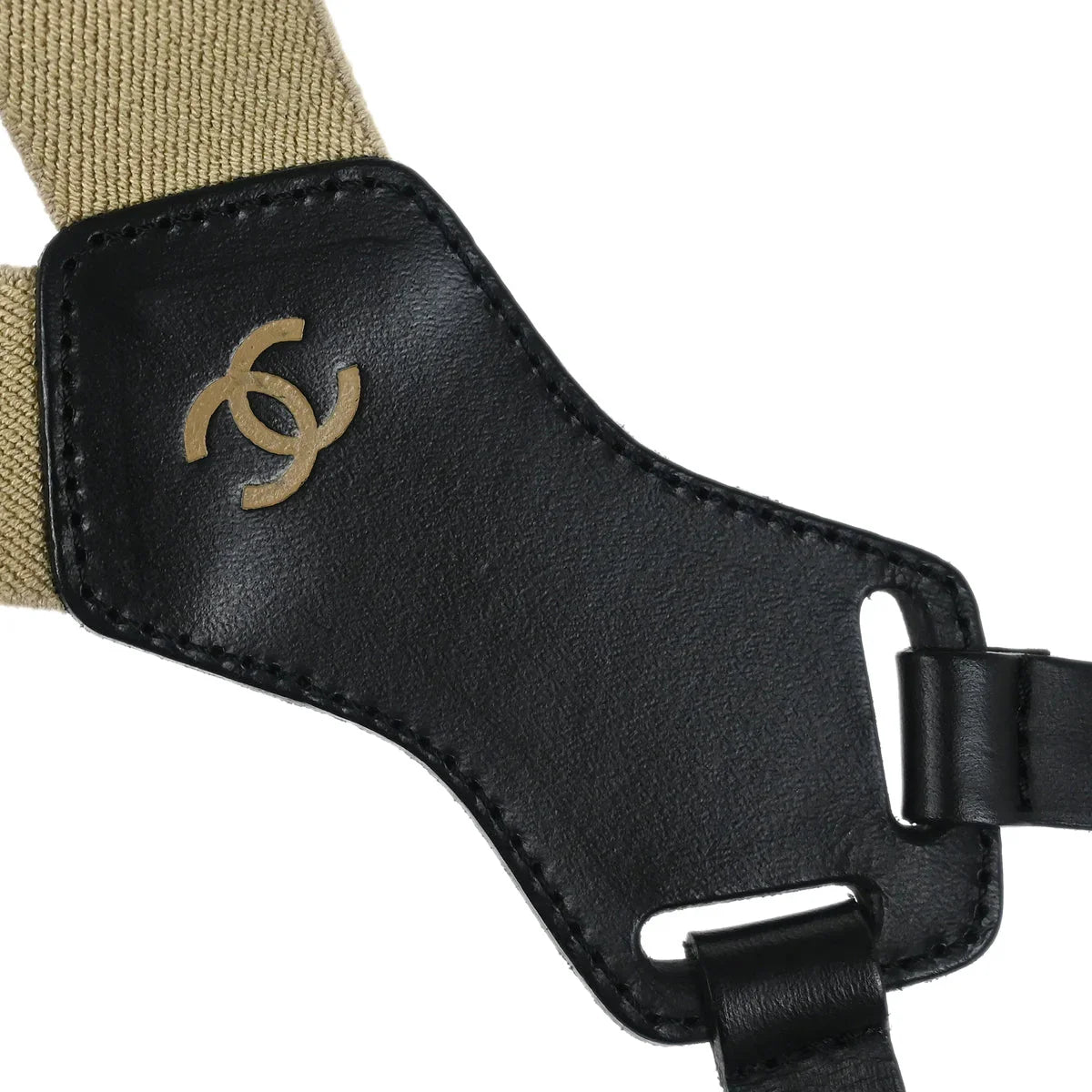 Chanel Suspenders Beige Small Good