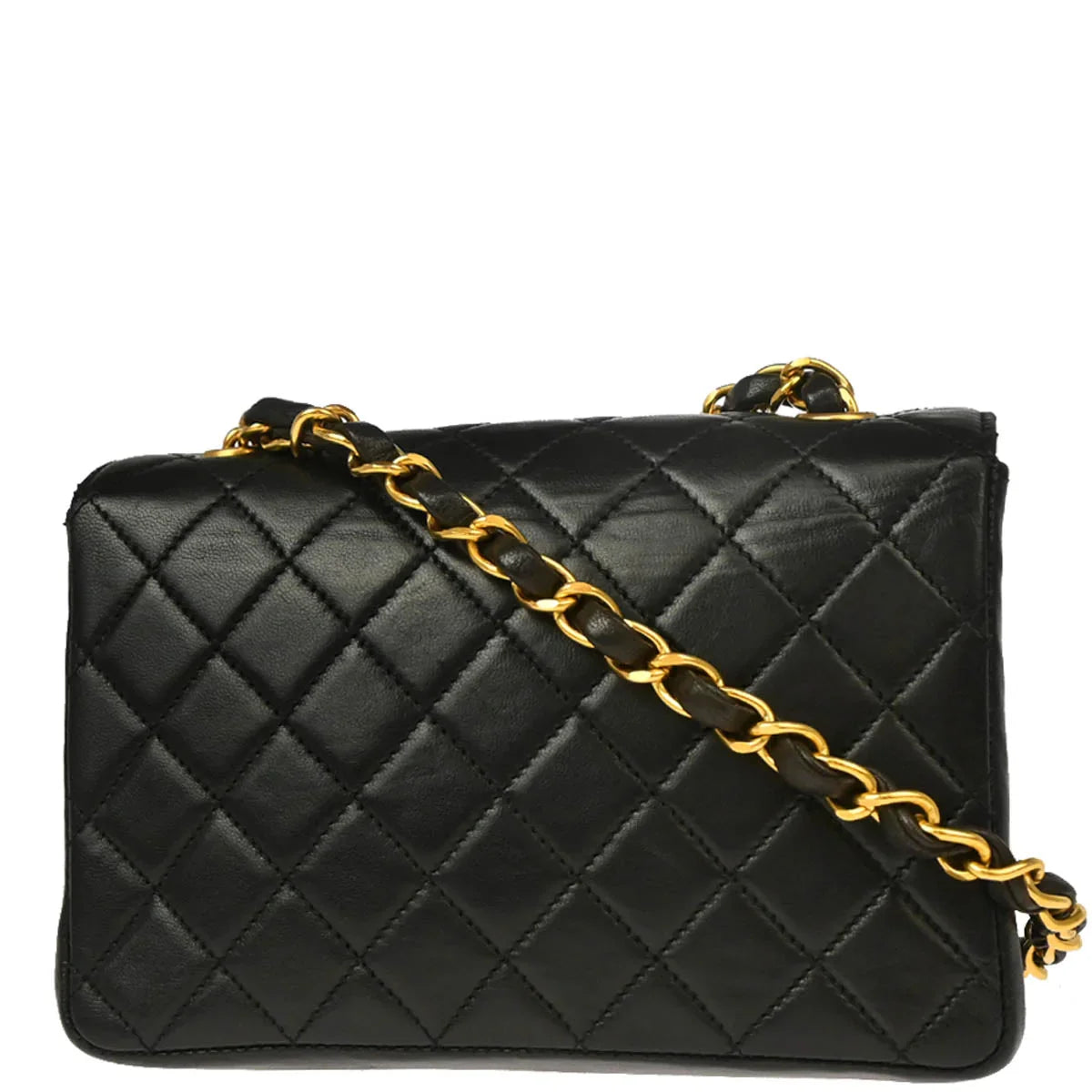 Chanel 1994-1996 Black Lambskin Paris Limited Edition Shoulder Bag