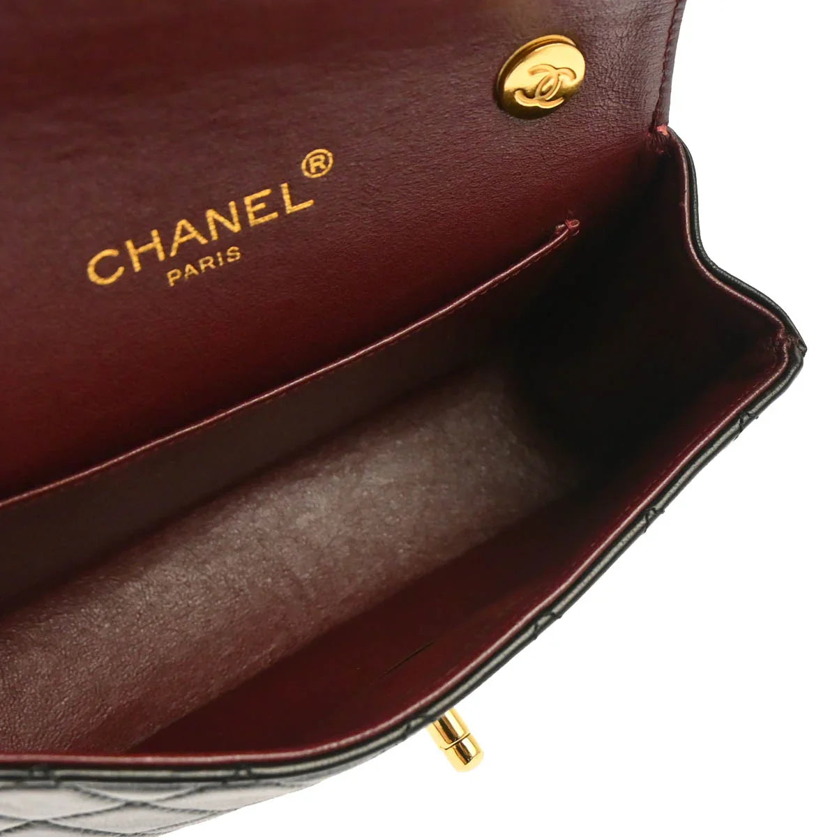 Chanel 1994-1996 Black Lambskin Paris Limited Edition Shoulder Bag
