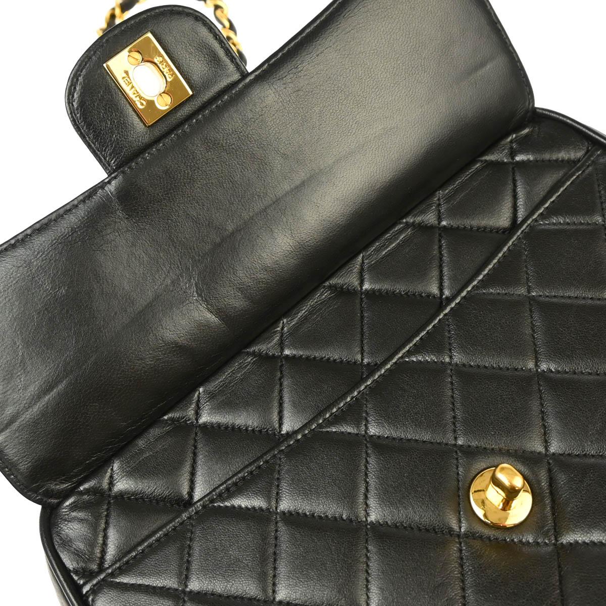 Chanel 1994-1996 Black Lambskin Camera Bag Small