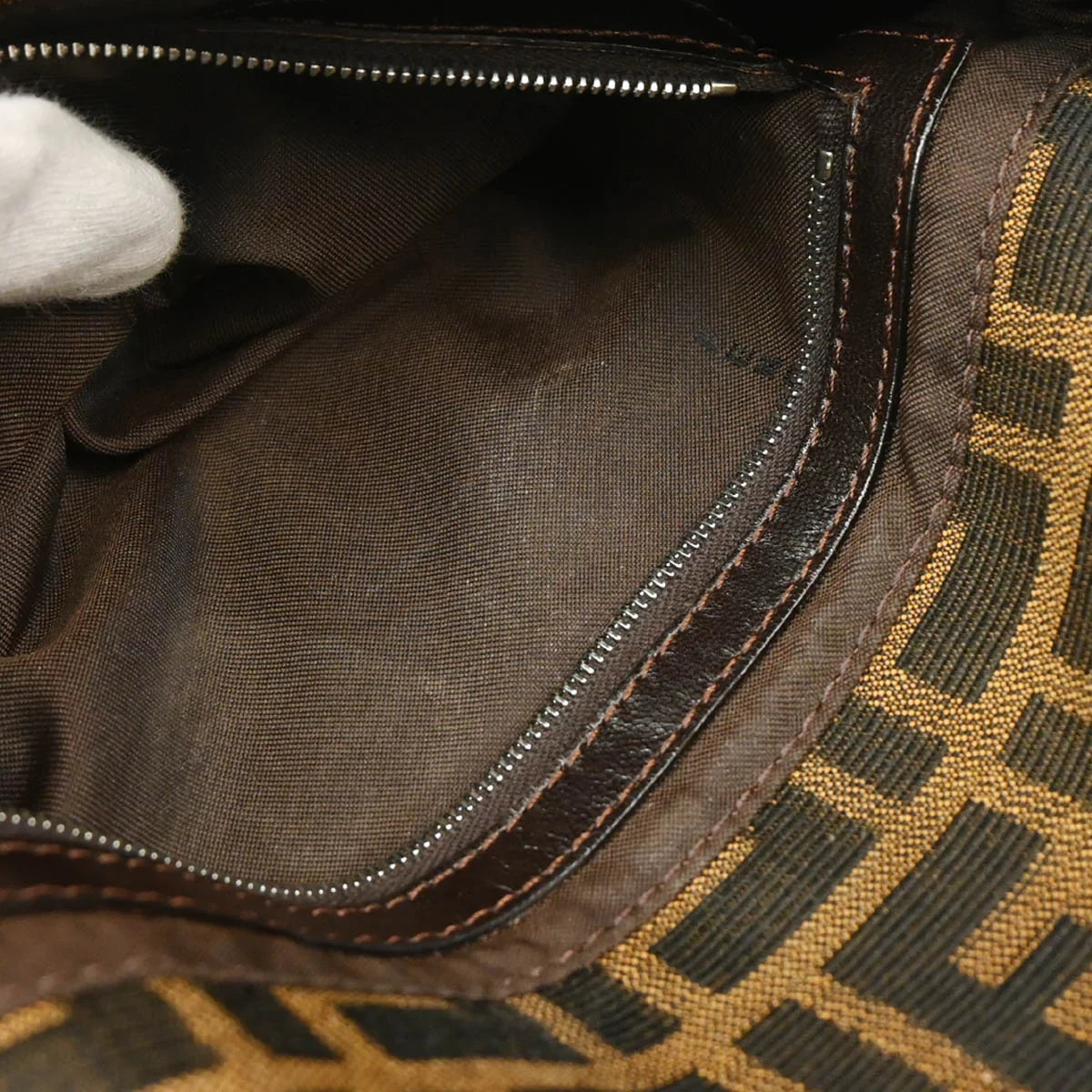 Fendi 2000s * Python Beads Zucca Baguette Handbag
