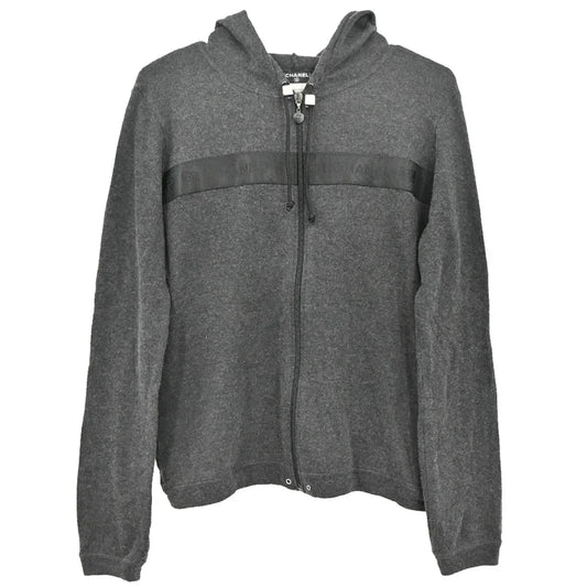 Chanel 2002 Zip Up Jacket Gray #38