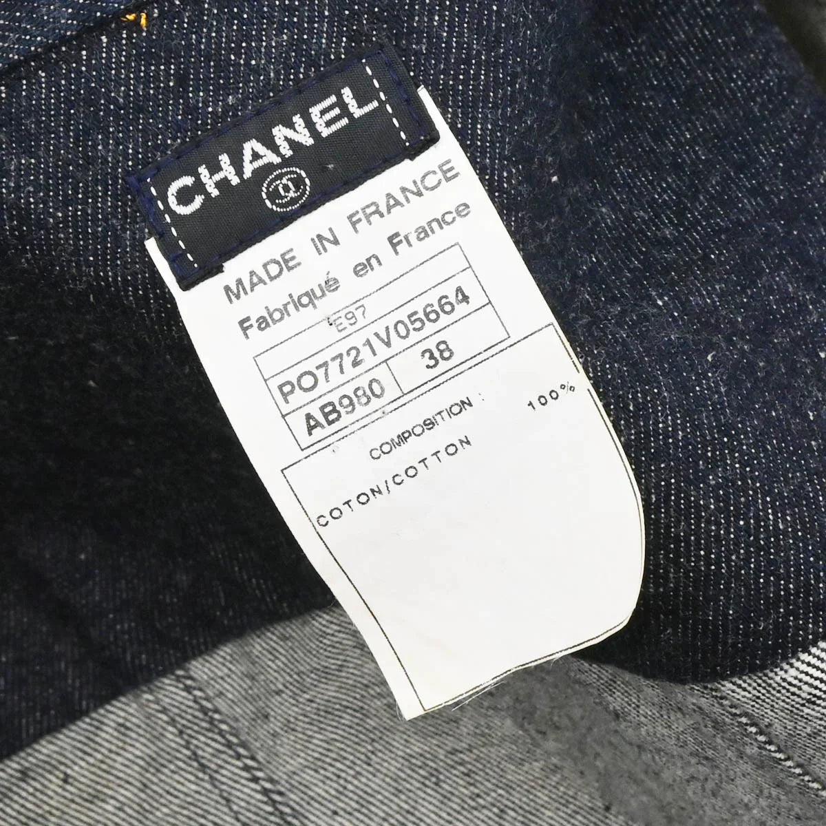 Chanel 1997 Single Breasted Short Sleeve Denim Jacket #38
