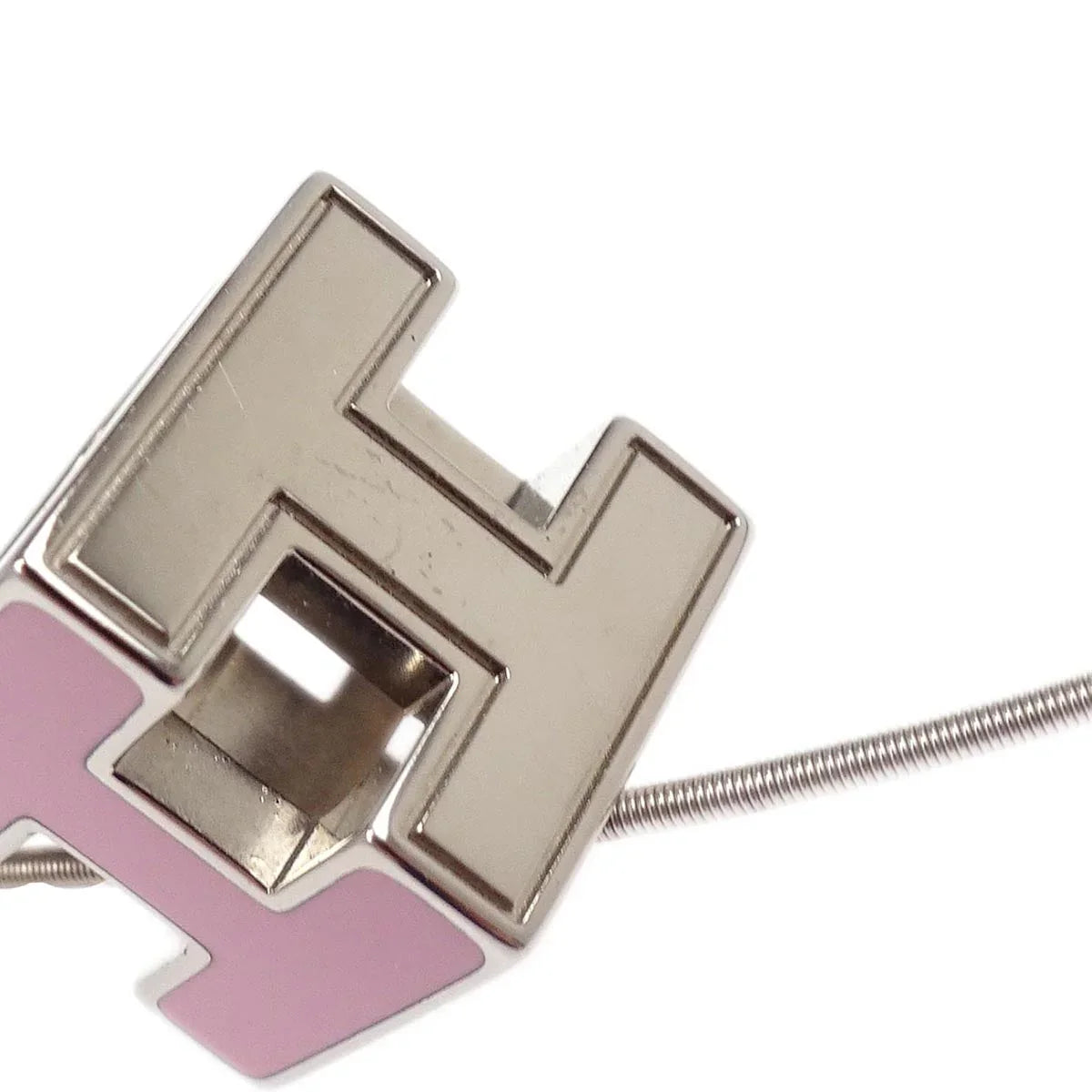 Hermes Cage d'H Pendant Necklace Silver