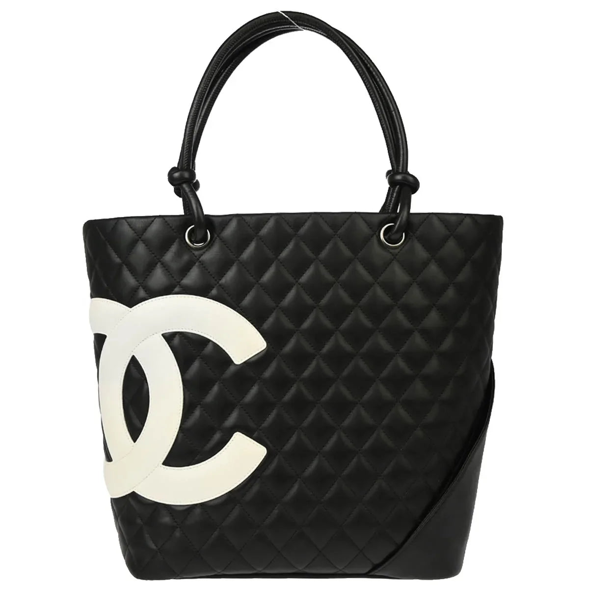 Chanel 2004-2005 Black Calfskin Cambon Ligne Tote Handbag