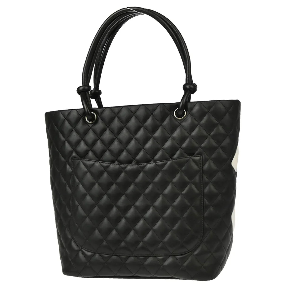 Chanel 2004-2005 Black Calfskin Cambon Ligne Tote Handbag