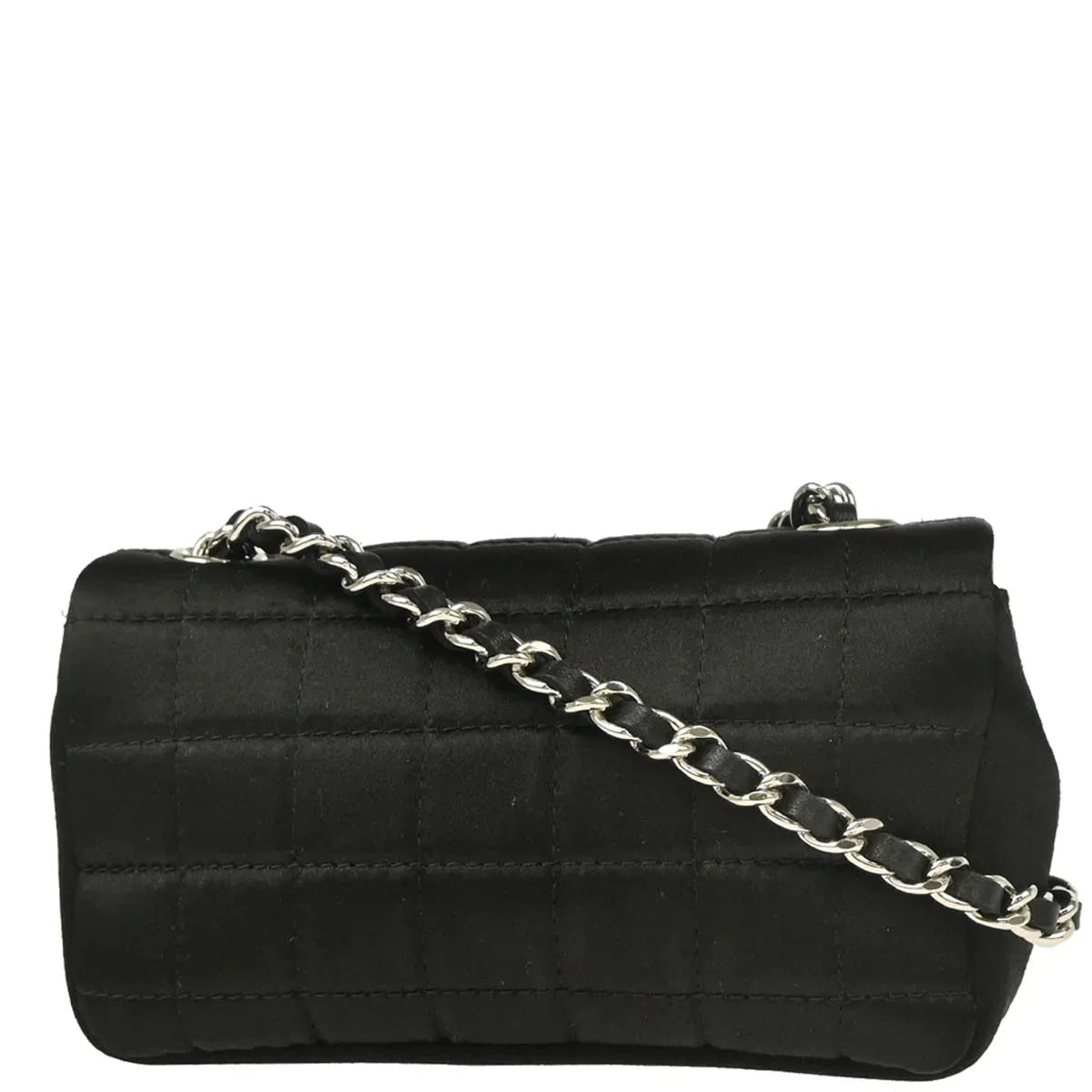 Chanel 2005-2006 Black Satin Choco Bar Lipstick Shoulder Bag
