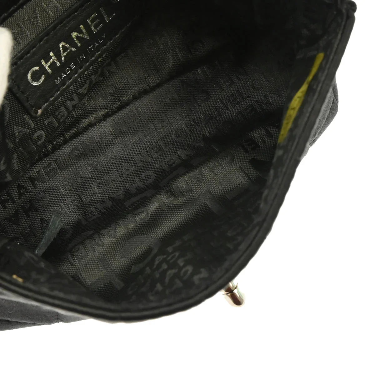 Chanel 2005-2006 Black Satin Choco Bar Lipstick Shoulder Bag