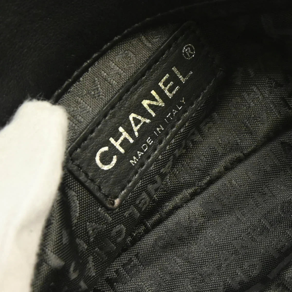 Chanel 2005-2006 Black Satin Choco Bar Lipstick Shoulder Bag