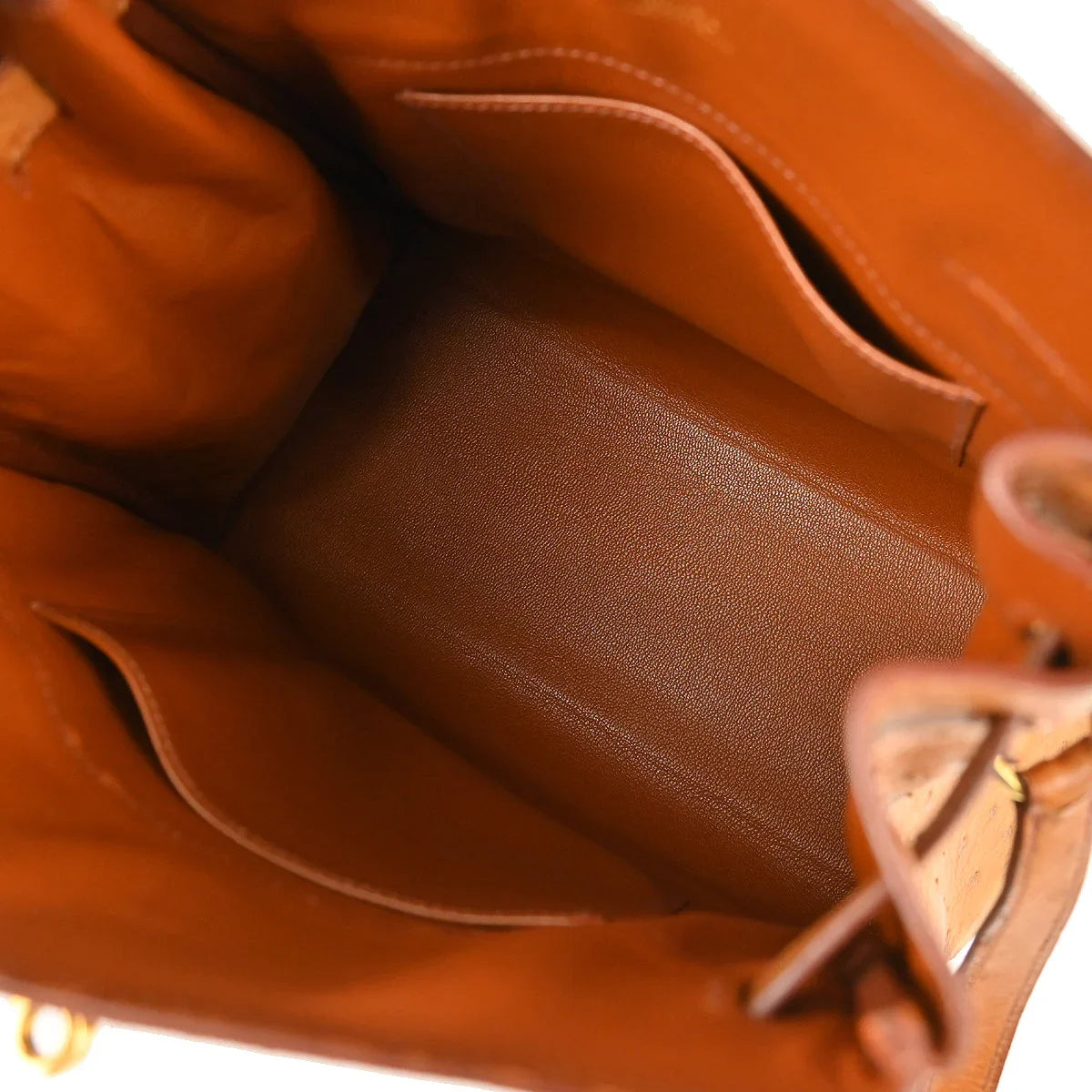 Hermes 2002 * Chestnut Ostrich Kelly Sport MM Shoulder Bag