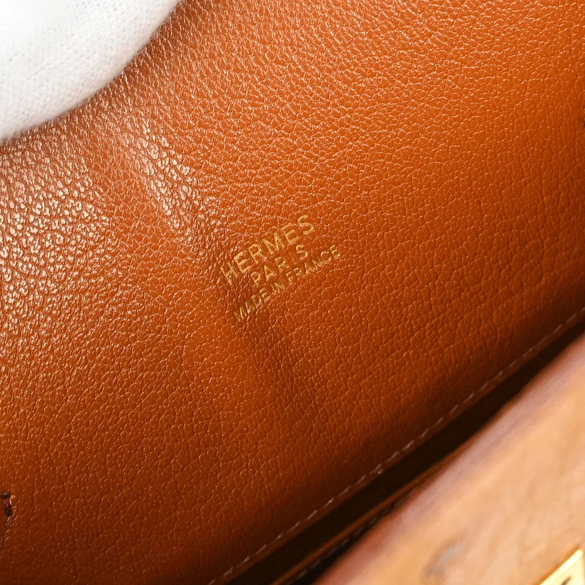 Hermes 2002 * Chestnut Ostrich Kelly Sport MM Shoulder Bag